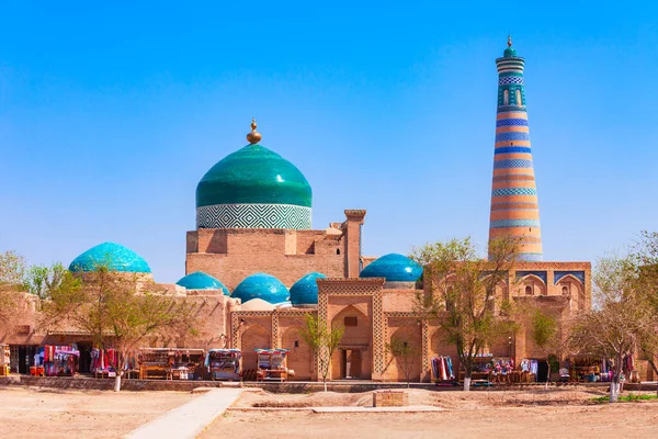 Islam Khodja Minaret Pakhlavan Makhmoud Mauzóleum Itchan Kalában Khiva Városának — Stock Fotó