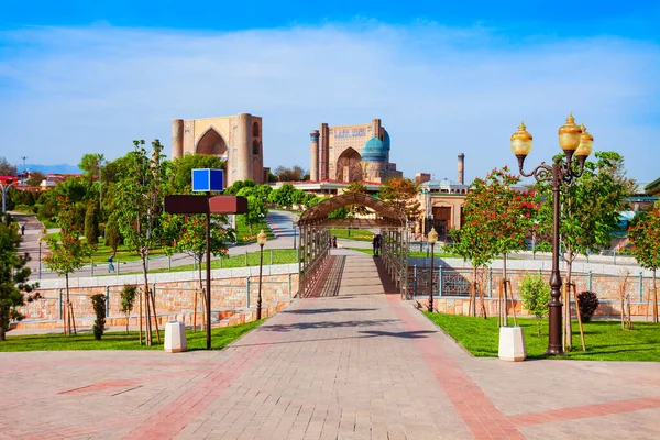 Bibi Khanym Bibi Khanym Mosque Other Landmarks Aerial Panoramic View — Stock Photo, Image