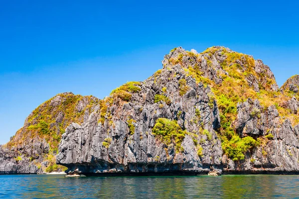 Krajina Krásného Horského Útesu Moři Provincie Nido Ostrově Palawan Filipínách — Stock fotografie