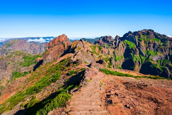 Pico Arieiro Pico Ruivo Trek Paesaggio Madeira Portogallo — Foto Stock