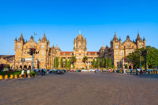 Chhatrapati Shivaji Maharaj Terminus Victoria Terminus Una Estación Tren Terminal —  Fotos de Stock