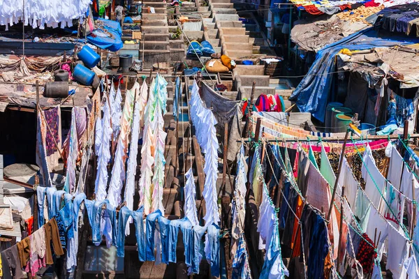 Dhobi Ghat Open Air Laundry Mumbai City Maharashtra State India — Stock Photo, Image