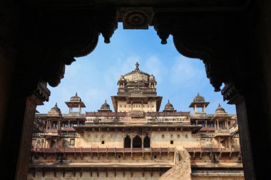 Jehangir Mahal (Orchha Fort) in Orchha, India clipart