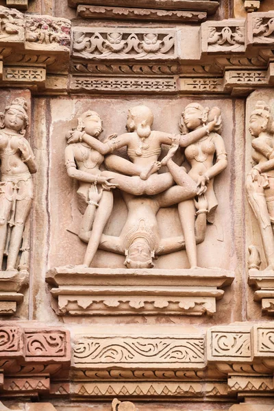 Rzeźbiony kamień, Khajuraho — Zdjęcie stockowe