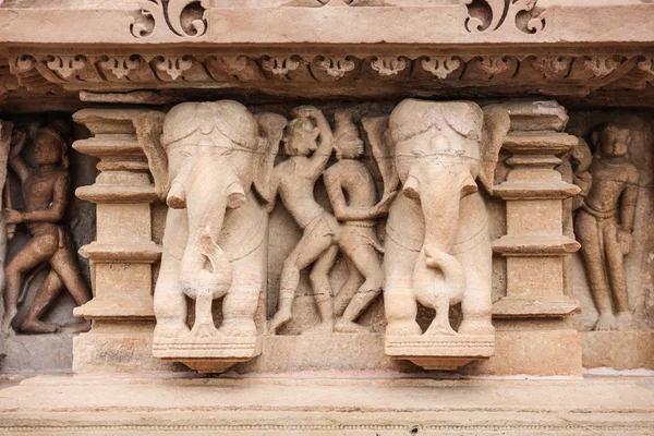 Rzeźbiony kamień, Khajuraho — Zdjęcie stockowe