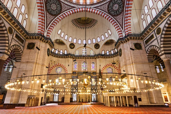 Süleymaniye Camii iç — Stok fotoğraf