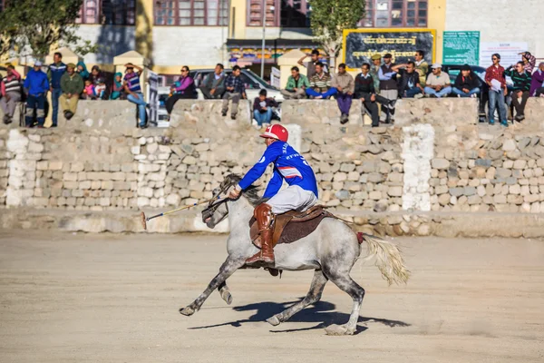 Oidentifierade polo spelare på matchen — Stockfoto