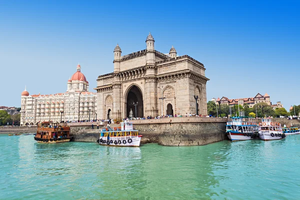 Taj Mahal Hotel e Gateway of India Foto Stock