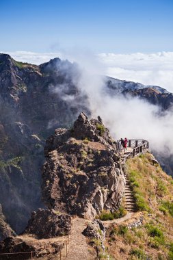 Trekking on Madeira island clipart