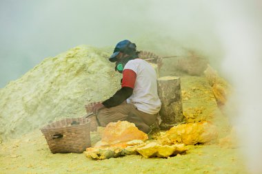 Sulfur miner clipart