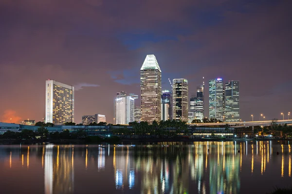 Singapore skyline van de stad — Stockfoto