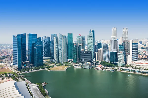 Сингапурский вид с воздуха — стоковое фото