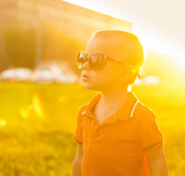 Children's orange mood of the leaving summer — Stock Photo, Image