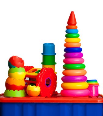 Natürmort çok renkli oyuncaklar