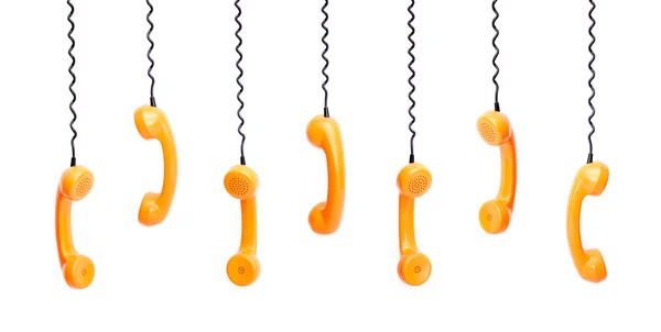 Yakışıklı parça--dan eski bir telefon telefon kablosunu tarafından askıya