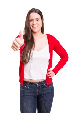 kadın el başparmak yukarı işareti