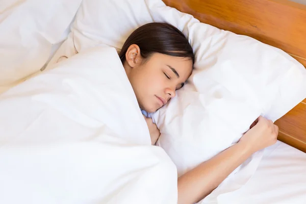 Woman sleeping with morning light Royalty Free Stock Photos