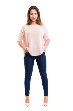 Genç ve güzel bir kadın 