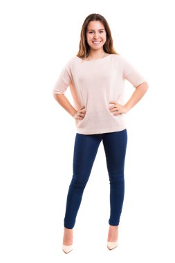 Genç ve güzel bir kadın 