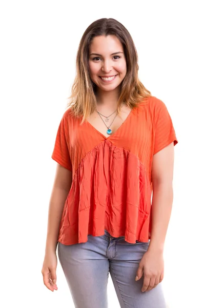 Beautiful young casual woman — Stock Photo, Image