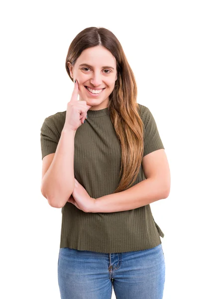 Mooie casual vrouw — Stockfoto