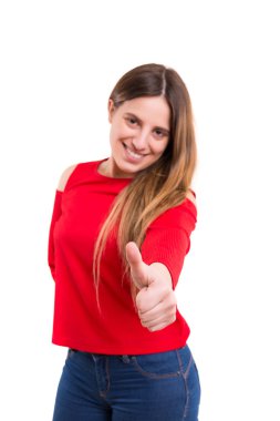 kadın el başparmak yukarı işareti