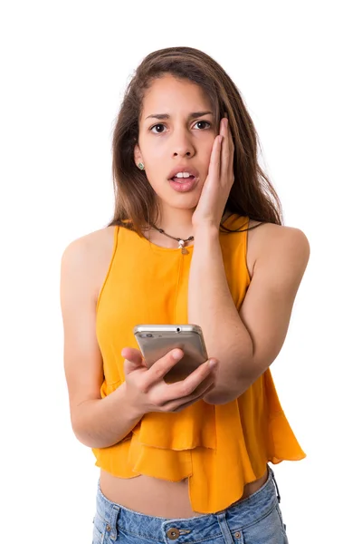 Woman using mobile phone — Stock Photo, Image