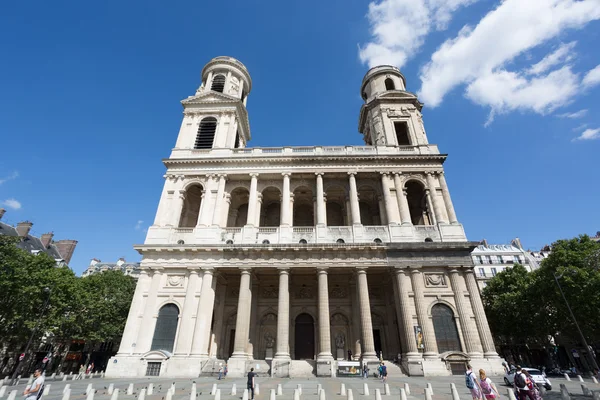 Eglise Saint-Sulpice facade — Stock Photo, Image