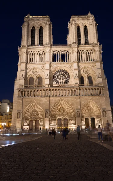 Notre dame éjjel — Stock Fotó