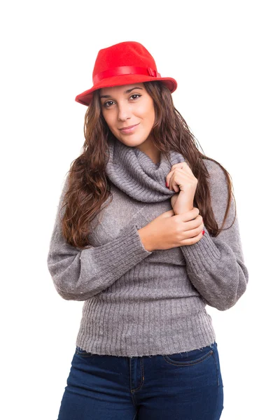 Woman dressed for winter Stock Photo