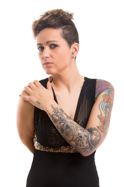Beautiful Tattooed Woman — Stock Photo, Image