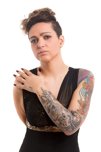 Beautiful Tattooed Woman — Stock Photo, Image