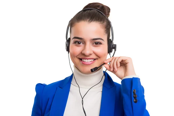 Friendly Telephone operator — Stock Photo, Image