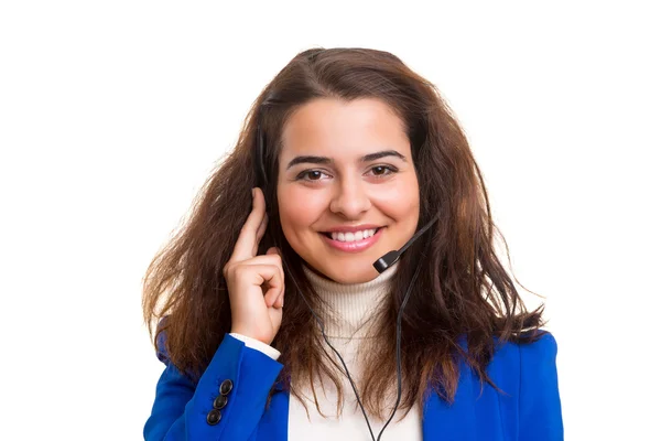 Female Telephone operator — Stock Photo, Image