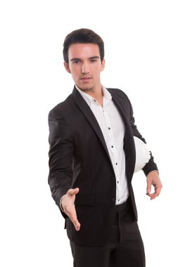 iş adamı sunan karşılıklı