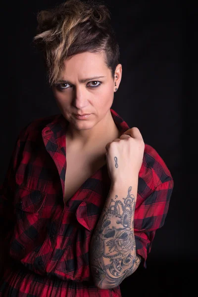 Young  Tattooed Woman — Stock Photo, Image