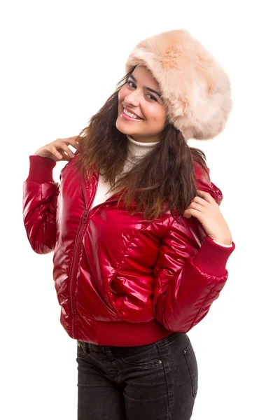 Mujer vestida para el invierno — Foto de Stock