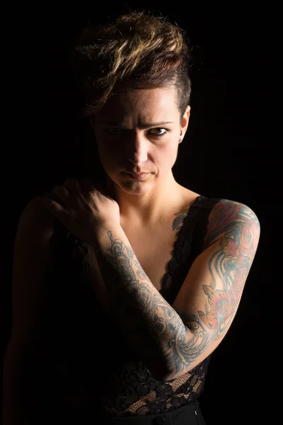 Young tattooed woman — Stock Photo, Image