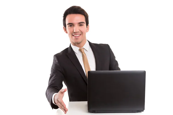 Business man offering handshake — Stock Photo, Image