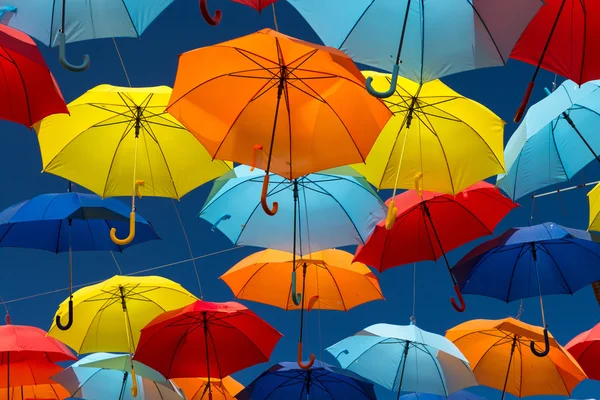 Umbrellas coloring the sky — Stock Photo, Image