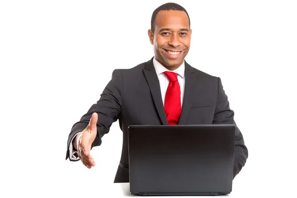 African businessman offering handshake — Stock Photo, Image