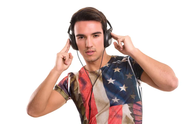 Man listening to music — Stock Photo, Image