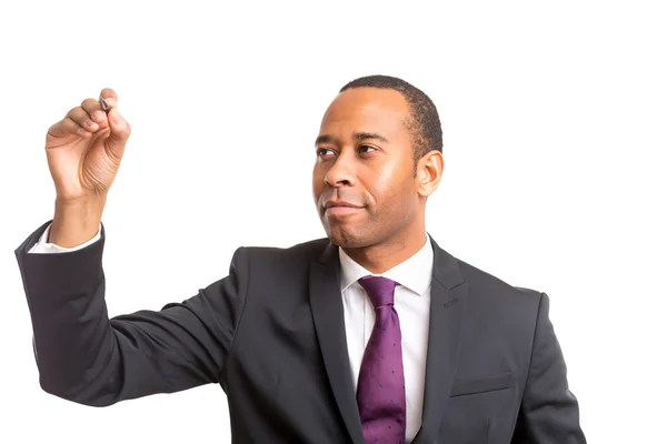 Zakenman tekenen op het whiteboard — Stockfoto