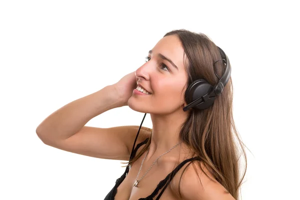 Woman Listening to music — Stock Photo, Image