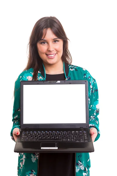 Mujer presentando su producto —  Fotos de Stock