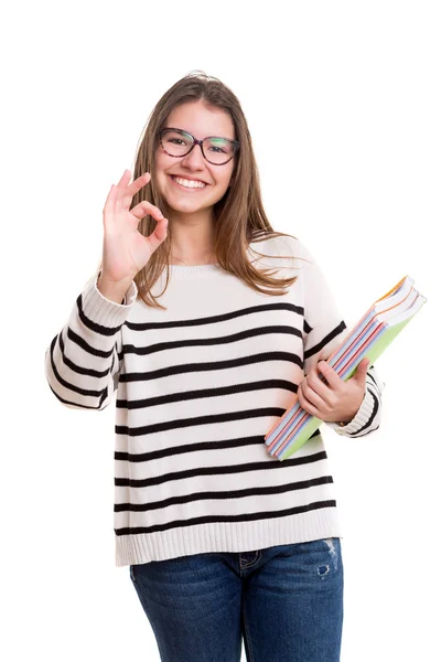 Happy female student! — Stock Photo, Image