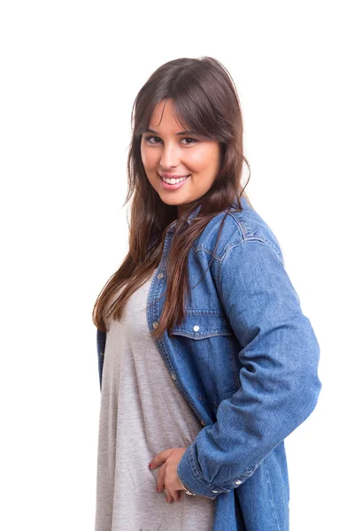 Mulher casual jovem bonita — Fotografia de Stock