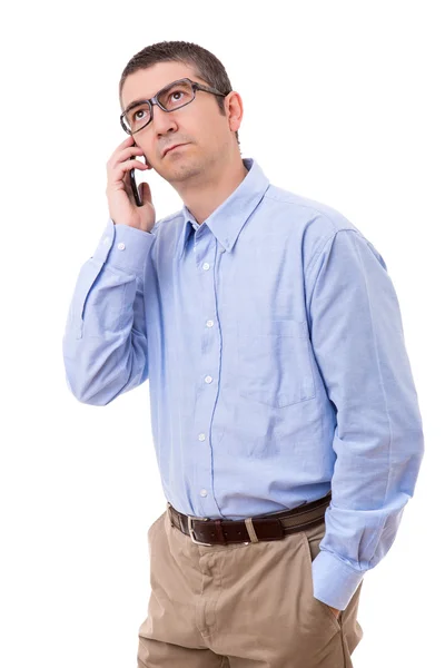 Junger Mann am Telefon — Stockfoto