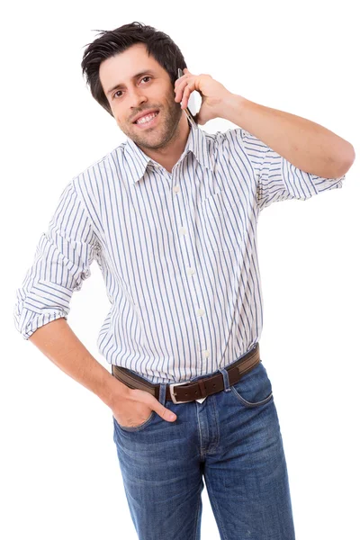 Young man at the phone — Stock Photo, Image