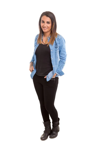 Mooie jonge casual vrouw — Stockfoto